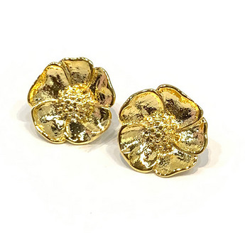 Gold Cherry Blossom Stud Earrings