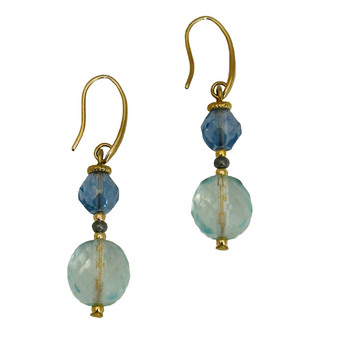 Bianca Blue Beaded Earrings