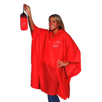 Red Met Logo Poncho