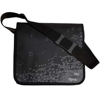 Black Musical Notes Messenger Bag