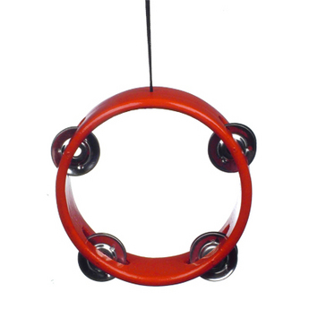 Red Tambourine Ornament