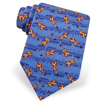 Violins Tie - Blue