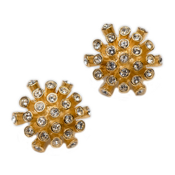 Sputnik Gold Dome Earrings