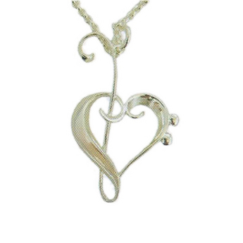 Heart of Clefs Pendant Necklace