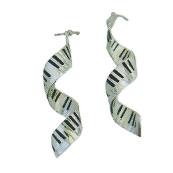 Spiral Keyboard Earrings