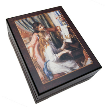 Girls at the Piano Musical Jewelry Box