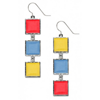 Bauhaus Color Wheel Earrings