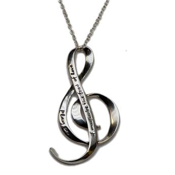 “Twelfth Night” Treble Clef Necklace