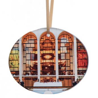 Metropolitan Opera Facade Glass Ornament