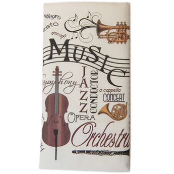 Music Collage Flour Sack Kitchen Towel