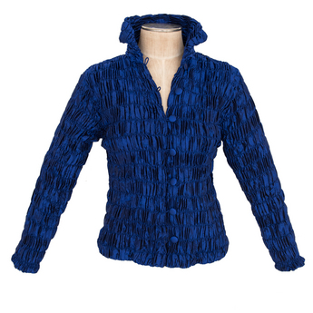 Royal Blue Silk Cocoon Jacket