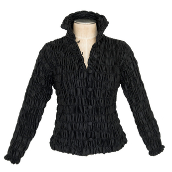 Black Silk Cocoon Jacket