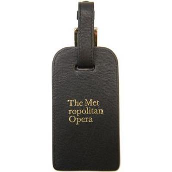 Met Leather Luggage Tag (Black)