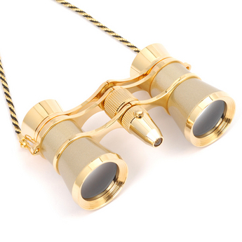 Gold Chain Opera Glasses with LED Reading Light