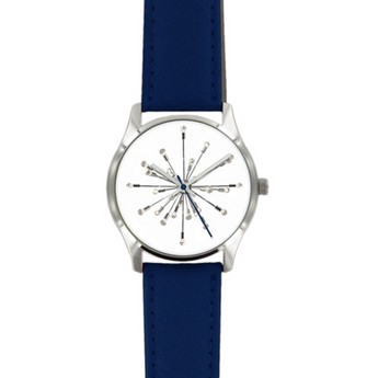 Navy & Silver Sputnik Chandelier Watch