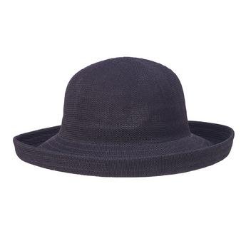Black Washable Knit Roller Hat