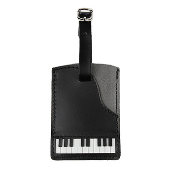 Piano Leather & Suede Luggage Tag