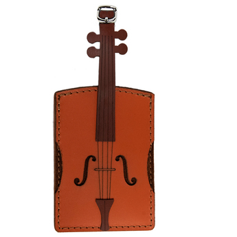 Leather & Suede Violin Luggage Tag