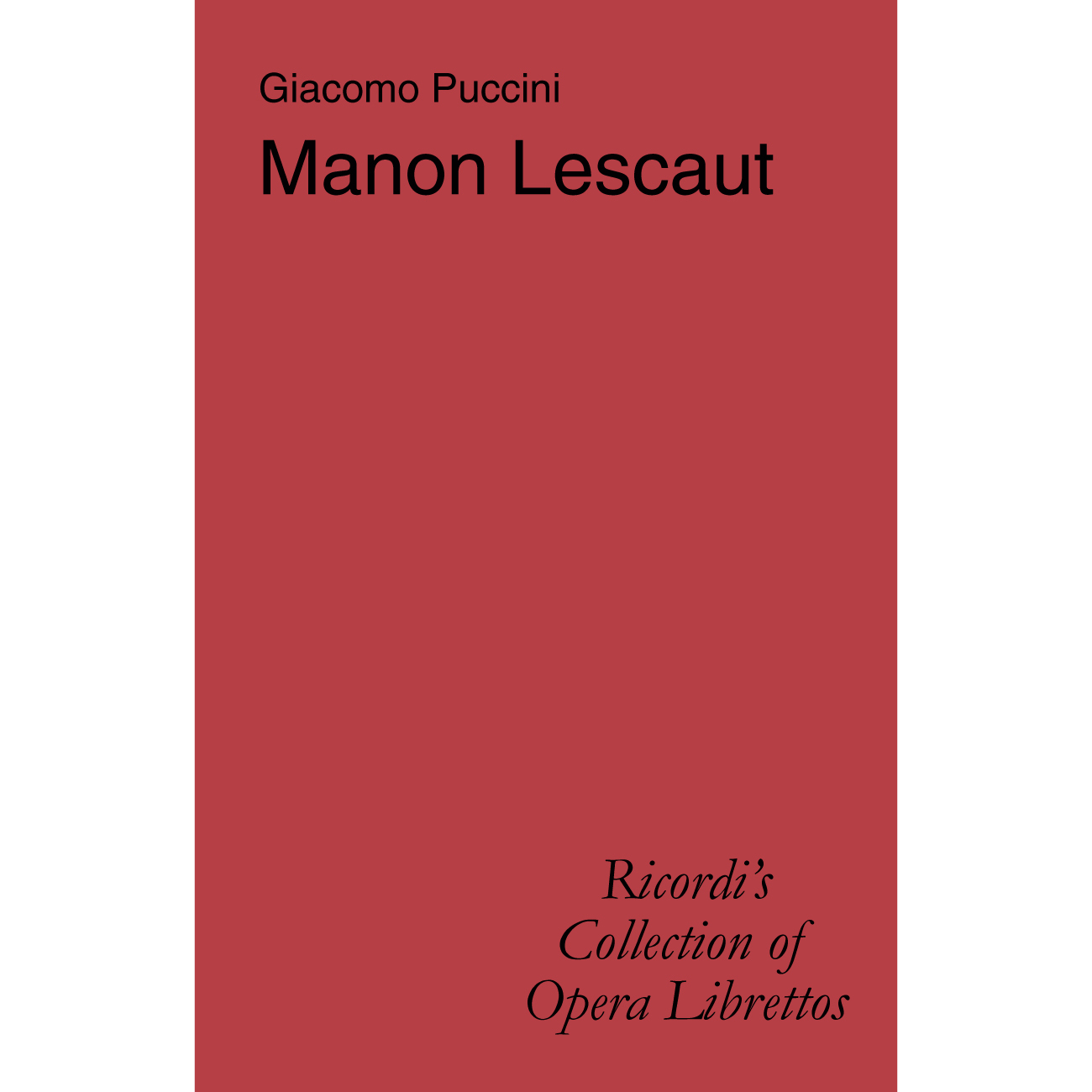 manon lescaut libretto - manon lescaut libretto italian