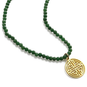 Shòu “Long Life” Jade Bead Necklace