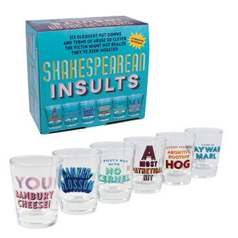 Shakespearean Insults Shot Glasses (Set Of 6)