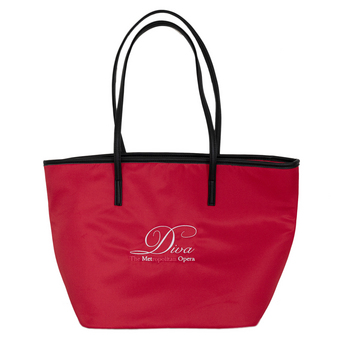 Met Opera “Diva” Red & Leopard Print Tote