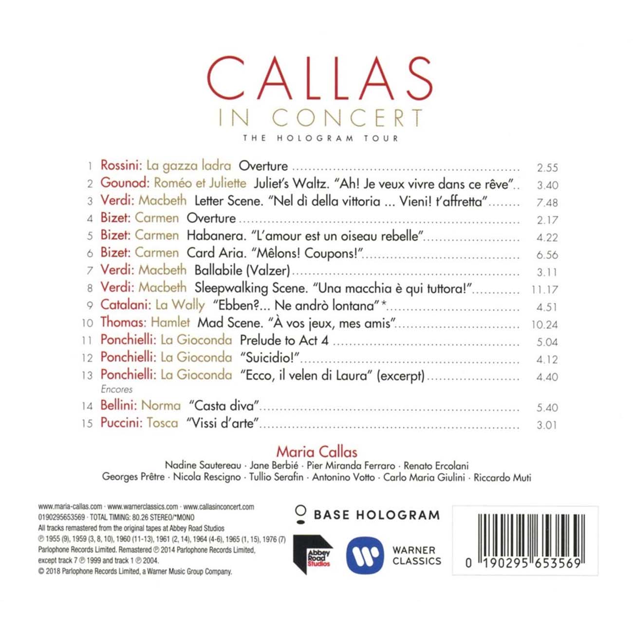 arkiv tag et billede Latterlig Callas in Concert: The Hologram Tour (CD) – Maria Callas | CDS | Met Opera  Shop